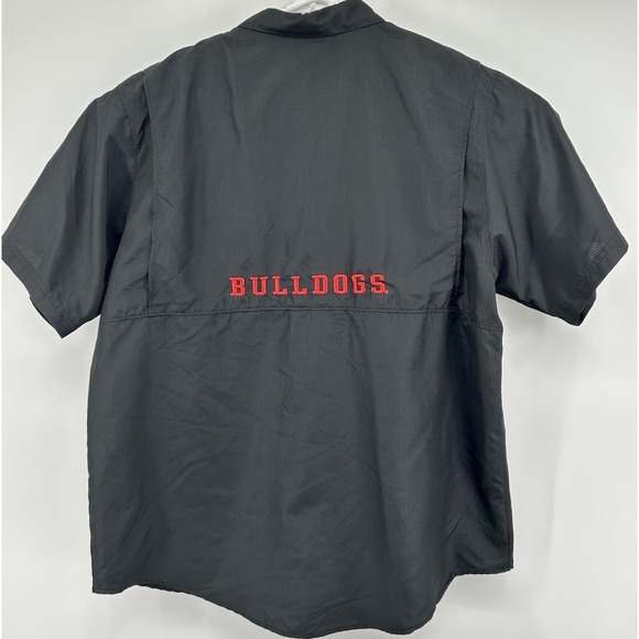 Georgia Bulldogs Pro Edge Short Sleeve Button Down Black Men's Large NWT - Picture 6 of 6